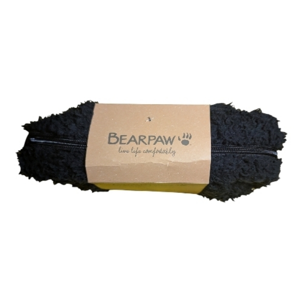 BearPaw Plush Travel Set Socks Spa Headband Black 3 Pc - Picture 4 of 5